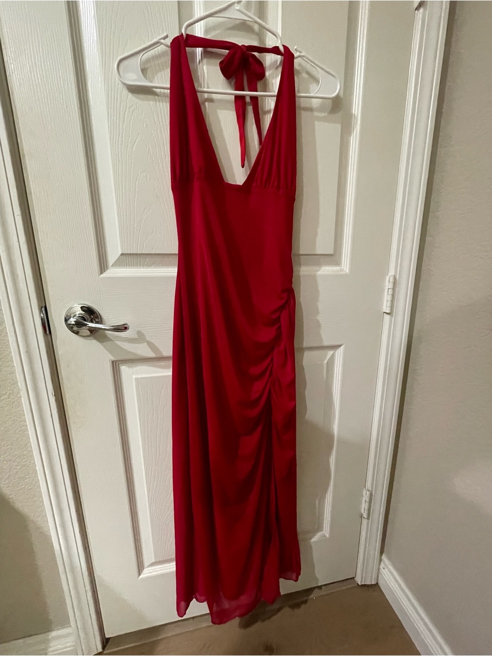 Urban Outfitters Red Halter Midi Dress